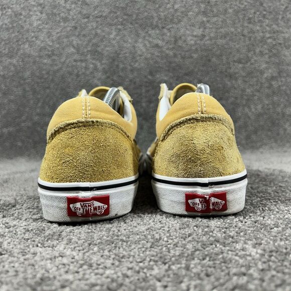 VANS Old Skool Mens Size 11 Yellow Canvas Suede Low-Top Skate Shoes Used - Picture 6 of 11